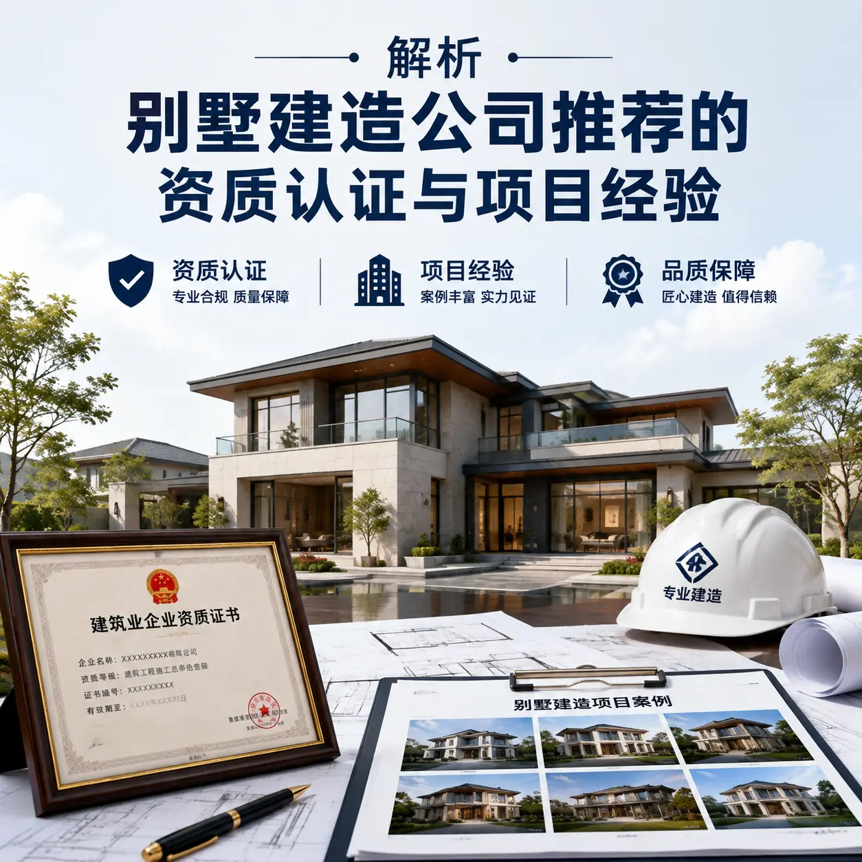 解析 锦屏 别墅建造公司推荐的资质认证与项目经验