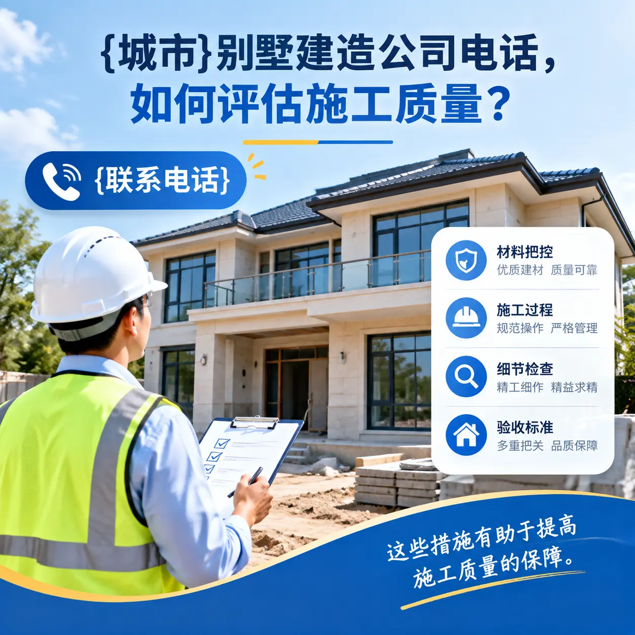 锦屏别墅建造公司电话,如何评估施工质量?
