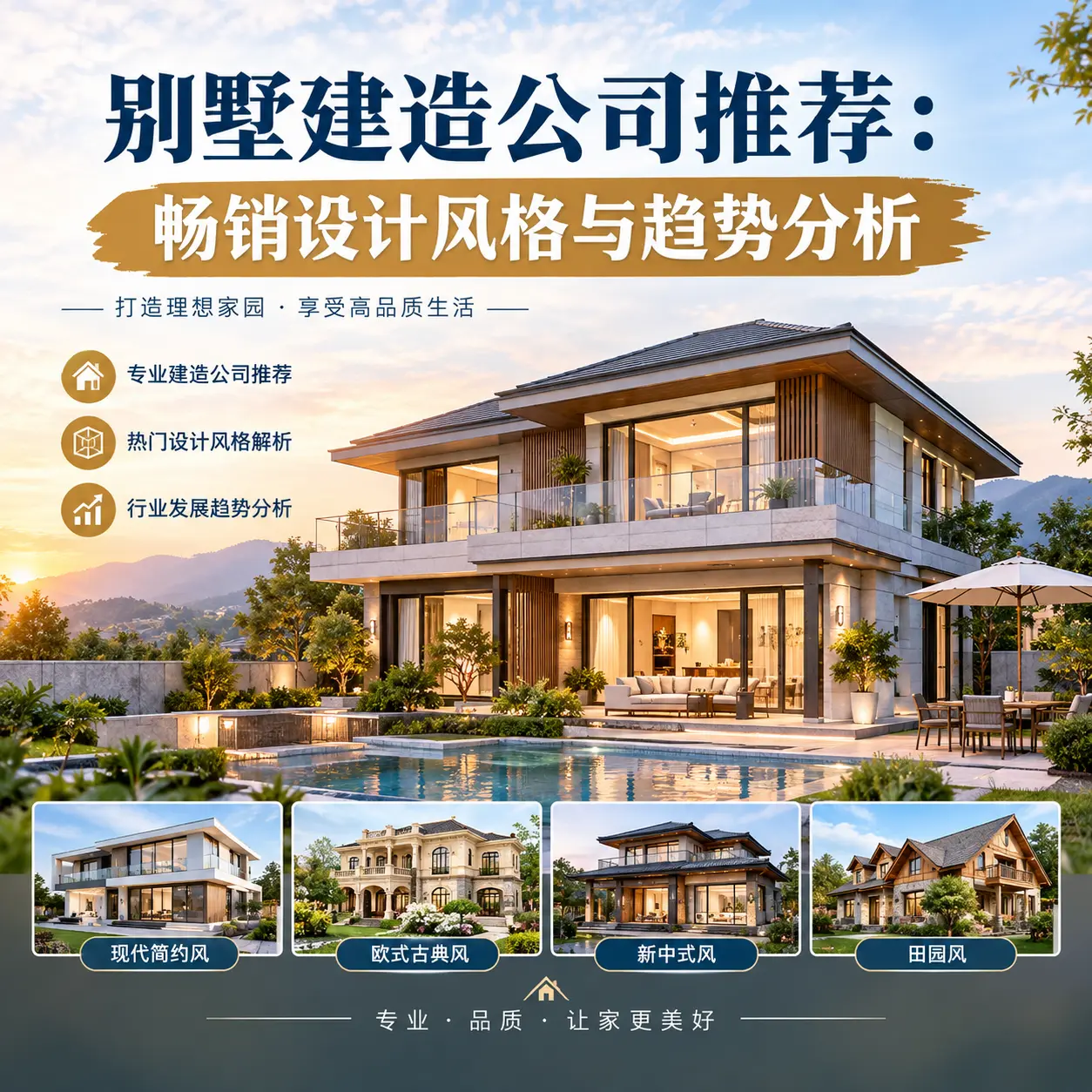 别墅建造公司推荐： 锦屏 畅销设计风格与趋势分析