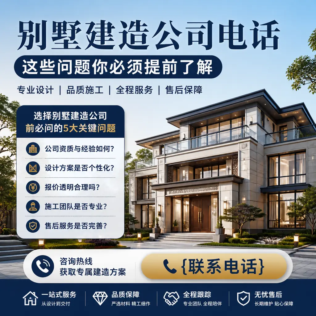 锦屏别墅建造公司电话，这些问题你必须提前了解